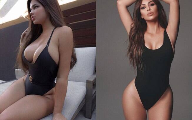 A modelo é comparada com a Kim Kardashian