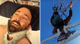Youtuber sofre acidente de parapente e quase morre