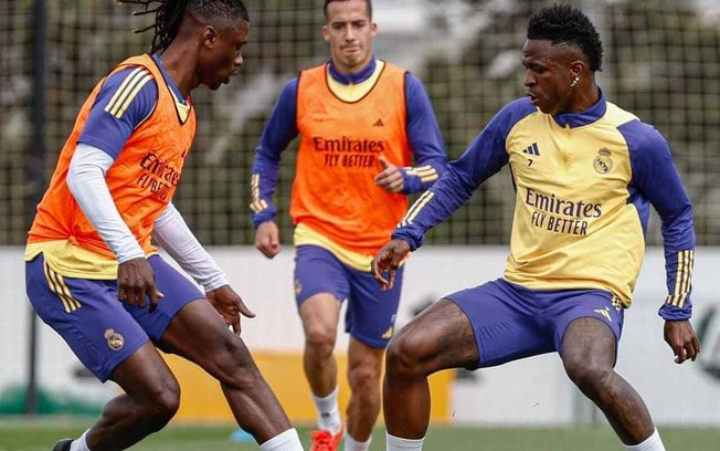 Jogadores do Real Madrid durante treinamento da equipe - Foto: Divulgação/Real Madrid