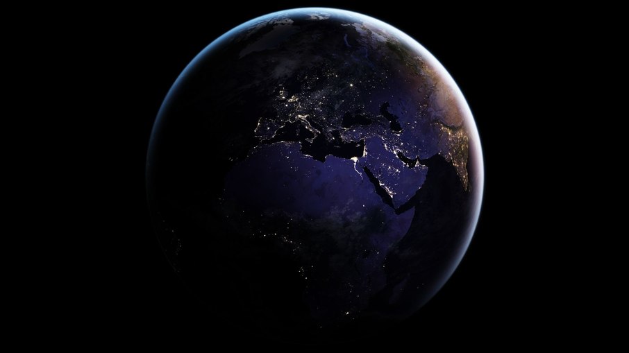 Terra à noite Terra à noite