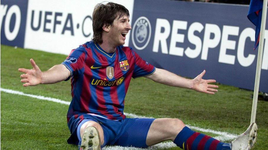 Messi jogou de falso 9 em 2009 sob o comando de Guardiola