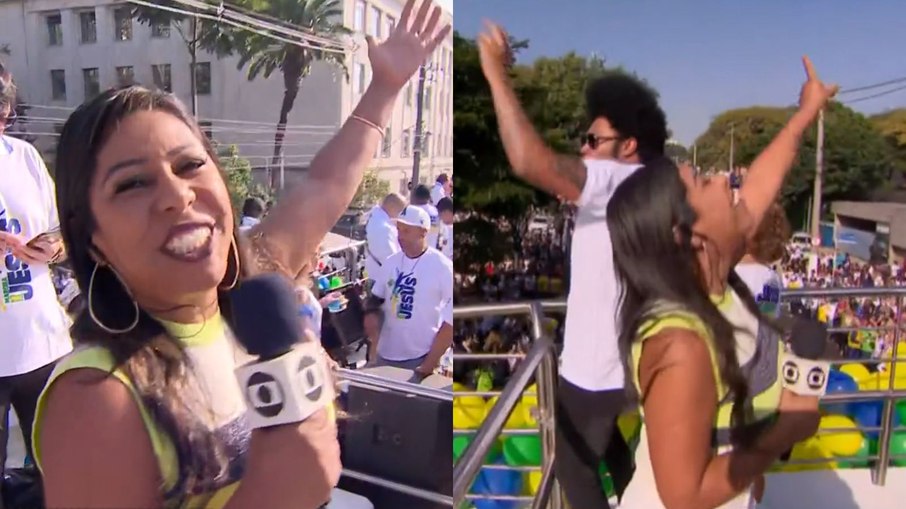 Patricia Fazan se empolgou em cobertura da Marcha para Jesus na Globo