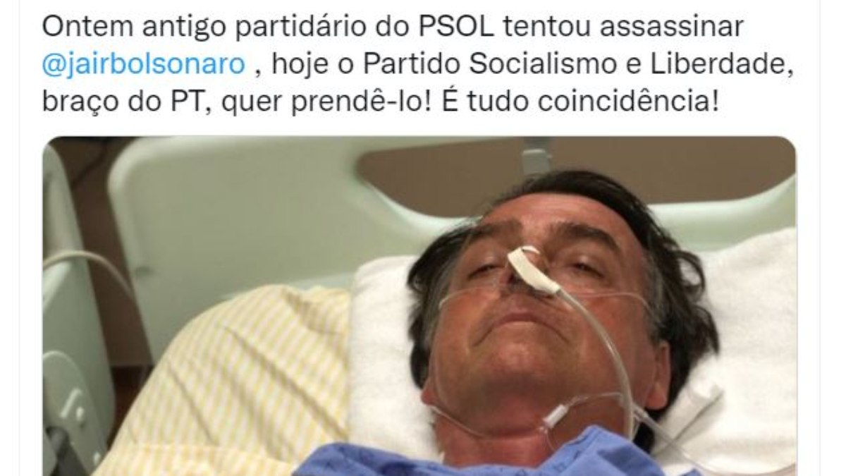 Carlos Bolsonaro posta foto de Bolsonaro em mesa de cirurgia em 2018