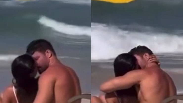 Cauã Reymond troca beijos com ex-participante de reality; veja