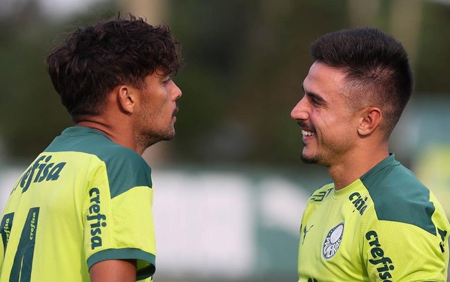 Gustavo Scarpa e Willian Bigode nos tempos em que defendiam o Palmeiras