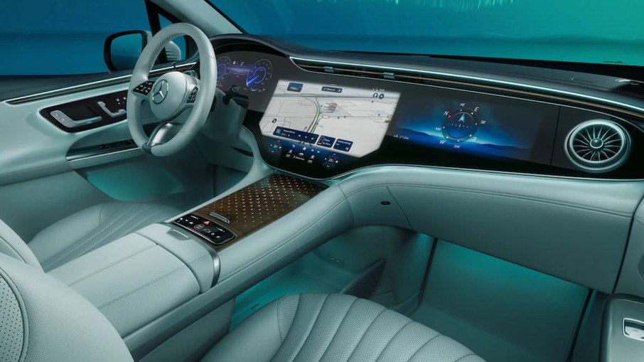 Interior do Mercedes-Benz EQE SUV 300 AMG Line Interior do Mercedes-Benz EQE SUV 300 AMG Line