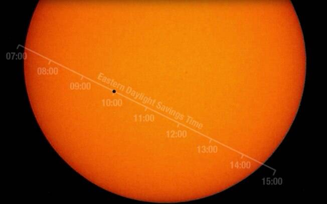 Passagem de Mercúrio na frente do Sol é como se fosse um pequeno 