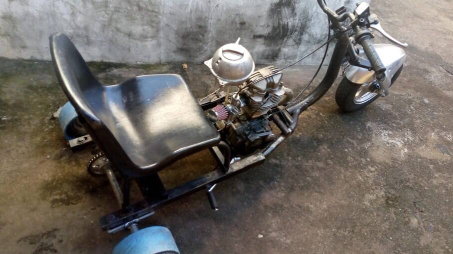 triciclo (trike drift) caseiro, feito por Leandro