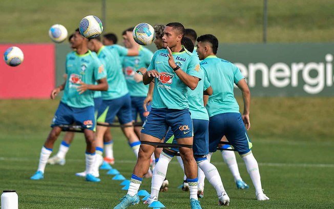 Seleção Sub-20 do  Brasil faz o último treino antes do amistoso desta quinta-feira diante do México em São Januário