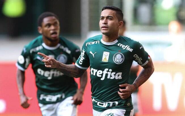 Dudu foi o autor dos dois gols do Palmeiras no jogo contra o Bahia, no Allianz Parque, que não saiu do empate. Foto: Sociedade Esportiva Palmeiras/Flickr