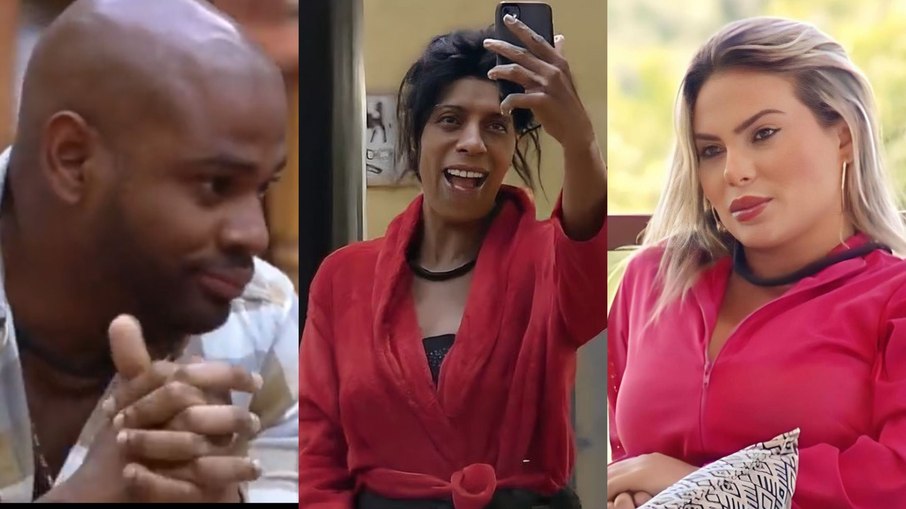Cezar Black, Márcia Fu e Kally Fonseca em 'A Fazenda 15'