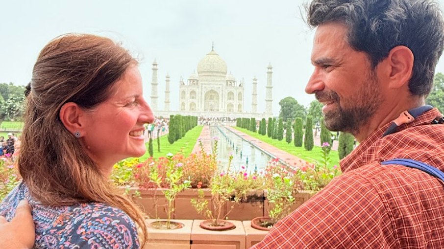 Maria e eu no Taj Mahal. Maria e eu no Taj Mahal.