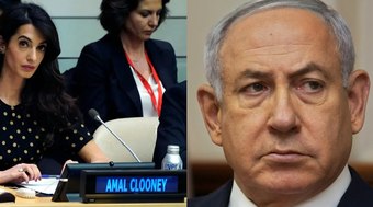 Mulher de George Clooney pede a tribunal prisão de Benjamin Netanyahu