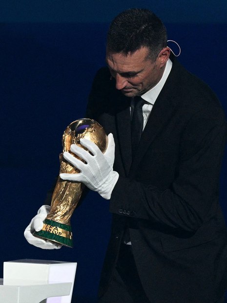 Lionel Scaloni durante evento de sorteio dos grupos da Copa do Mundo de 2026