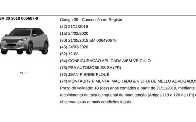 Peugeot 2008 tem as patentes registradas no Brasil antes da estreia no País, que deverá ser em meados do ano que vem