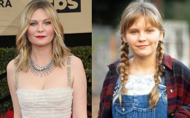 Antes e depois das celebridades: Kirsten Dusnt quando era criança