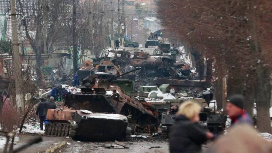 Imagens dos conflitos na Ucrânia