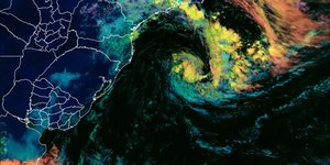 Ciclone e frente fria trazem temporais e granizo nesta quarta