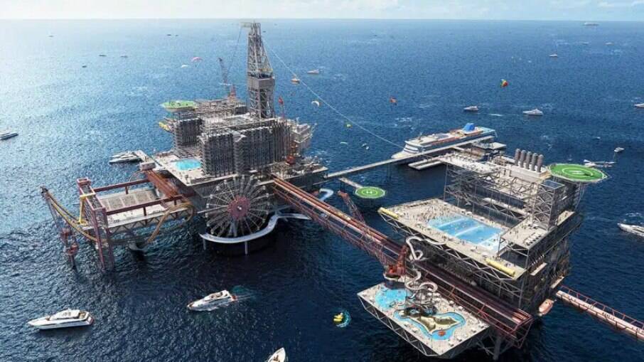 Imagens mostram como será o The Rig, resort contruído em plataforma de petróleo