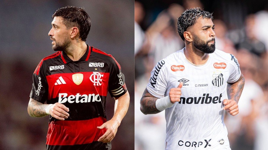 Arrascaeta e Gabigol se reencontram em Flamengo x Santos
