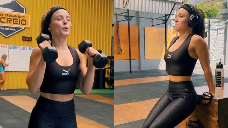 Larissa Manoela em treino fitness