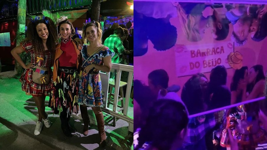 Elenco de 'Vai na Fé' organizou festa junina