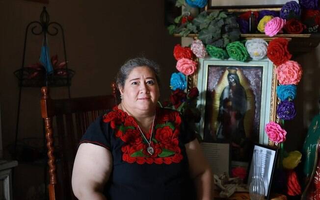 Hilda Robles em sua casa em San Antonio Hilda Robles em sua casa em San Antonio