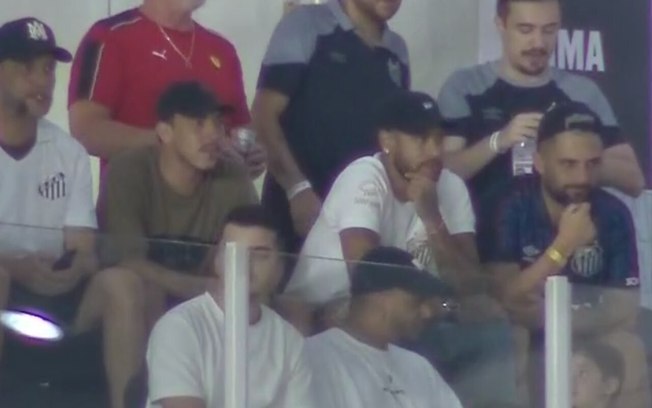 Neymar durante o clássico na Vila Belmiro - Foto: Reprodução/Internet