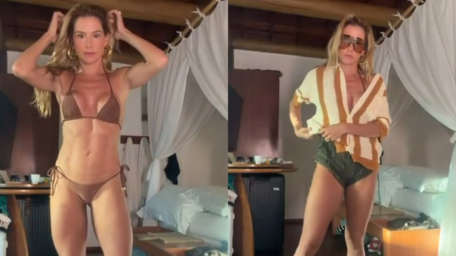 Deborah Secco mostra as curvas as redes sociais