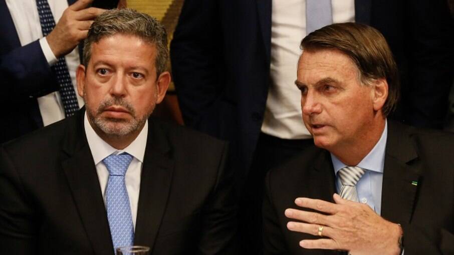 Arthur Lira, presidente da Câmara, ao lado do Presidente da República Jair Bolsonaro