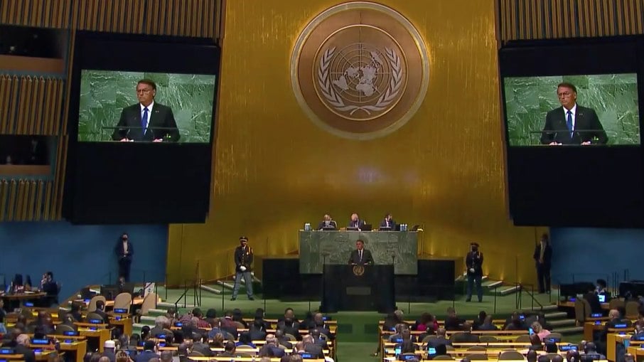 Presidente Jair Bolsonaro discursa na Assembleia Geral da ONU