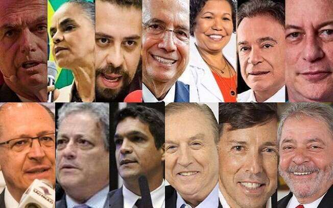 Nas convenções nacionais, 13 candidatos foram indicados por partidos à presidência da República nas eleições 2018