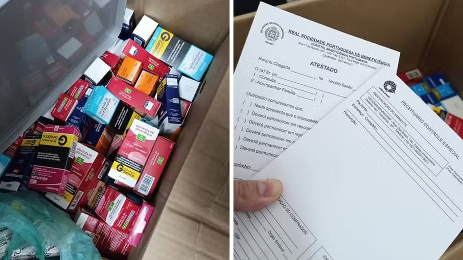 Parte dos produtos eram revendidos para farmácias do bairro, que compravam os remédios para comercializá-los sem exigência de receita médica Parte dos produtos eram revendidos para farmácias do bairro, que compravam os remédios para comercializá-los sem exigência de receita médica