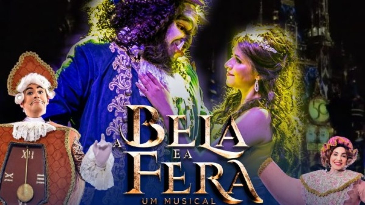 Espetáculo musical 'A Bela e a Fera' no Teatro Municipal