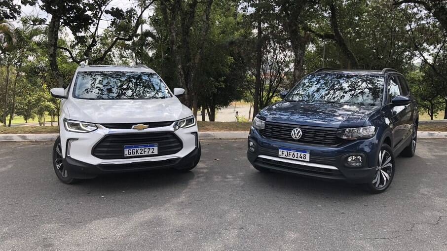 Chevrolet Tracker Premier 1.2 e VW T-Cross Comfortline: SUVs compactos bem equipados para a família