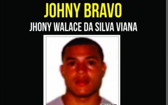 Cartaz de recompensa do líder do tráfico de drogas na Rocinha Johny Bravo