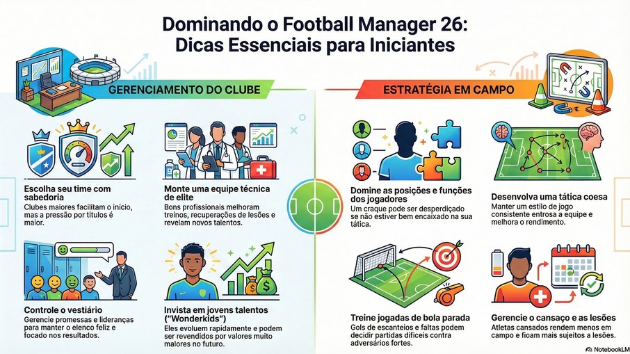 Dicas para começar a jogar FootBall Manager