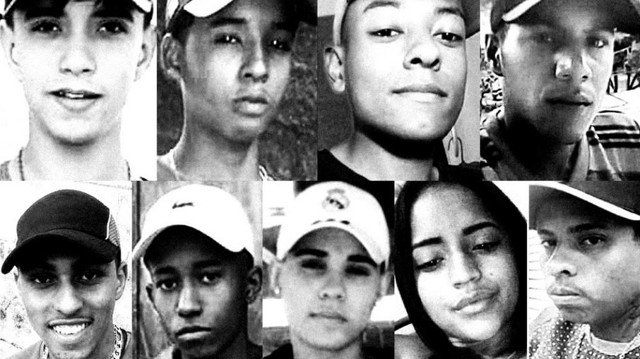 Vítimas de encurralamento da PM em Paraisópolis, São Paulo, em 2019