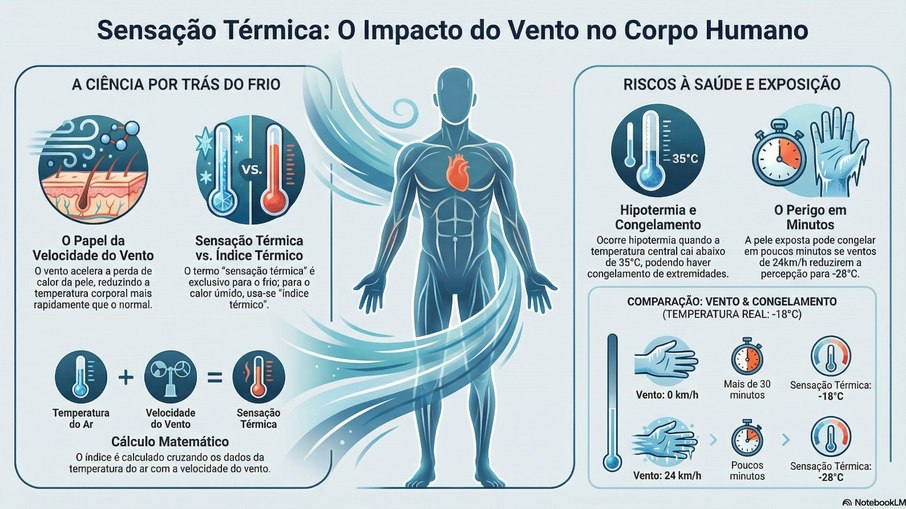 Infográfico: sensação térmica Infográfico: sensação térmica