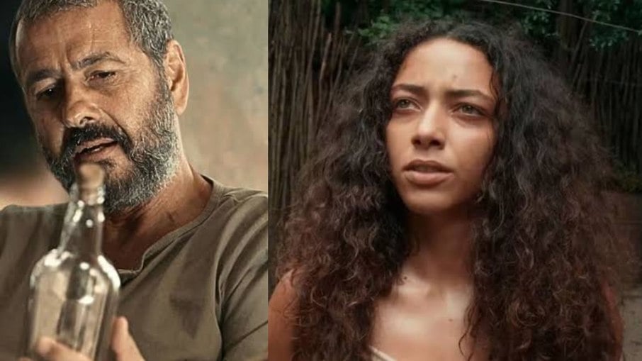 Marcos Palmeira e Alice Carvalho como José Inocêncio e Joana em 'Renascer'