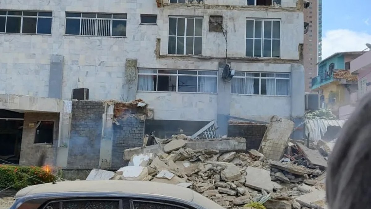 As causas do desabamento de 13 sacadas de prédio em Belém serão investigadas pela Defesa Civil local