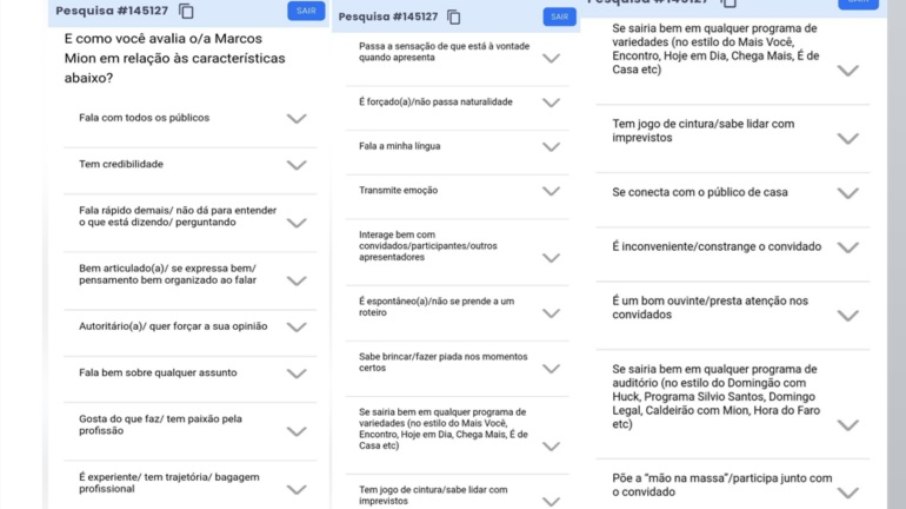 Parte da pesquisa Parte da pesquisa