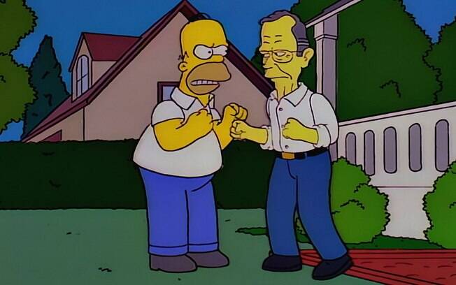 Homer e o ex-presidente George Bush brigam em episódio de 