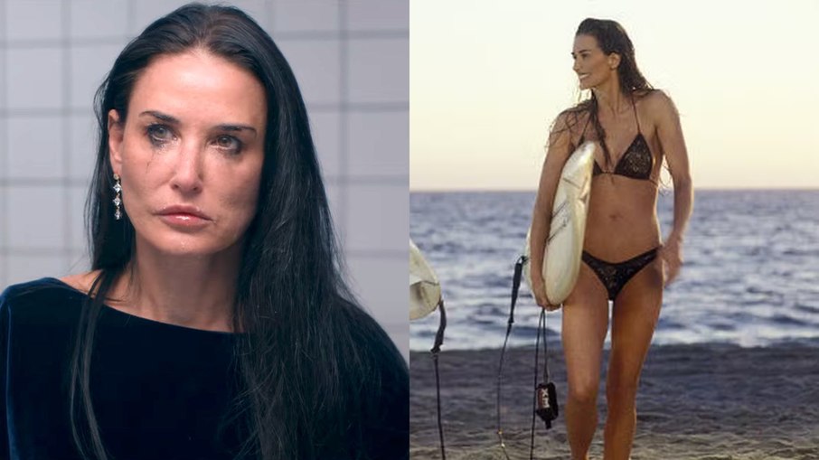 Demi Moore em 'A Substância'; 'As Panteras: Detonando' Demi Moore em 'A Substância'; 'As Panteras: Detonando'