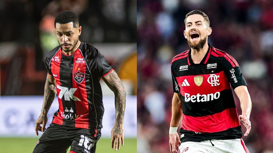 Matheusinho e Jorginho são destaques de Vitória e Flamengo