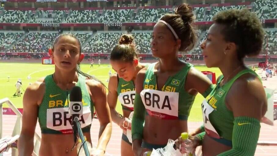 Equipe brasileira feminina não avançou à final do revezamento 4x100m