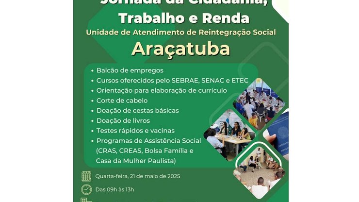 Polícia Penal do Estado vai realizar Jornada da Cidadania em Araçatuba