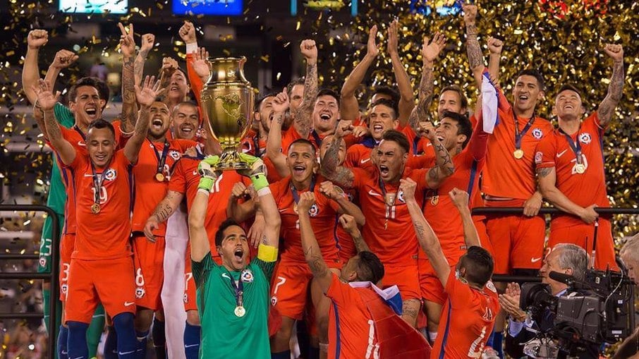 O Chile conquistou a Copa América Centenário, em 2016