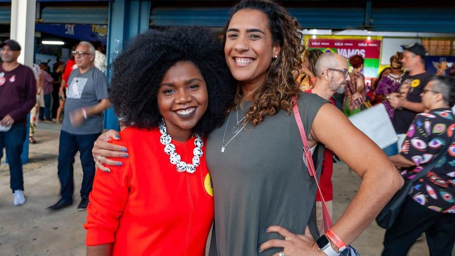 Vereadora Thais Ferreira e Anielle Franco, ministra da Igualdade Racial e irmã de Marielle