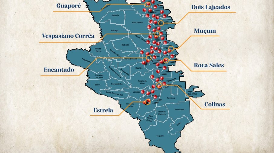 O trem percorria 46 km entre as regiões do Vale e da Serra